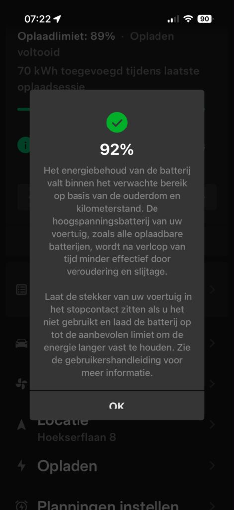Tesla Model Y 2022 Grijs SOH 92% longe range AWD 75 kWh